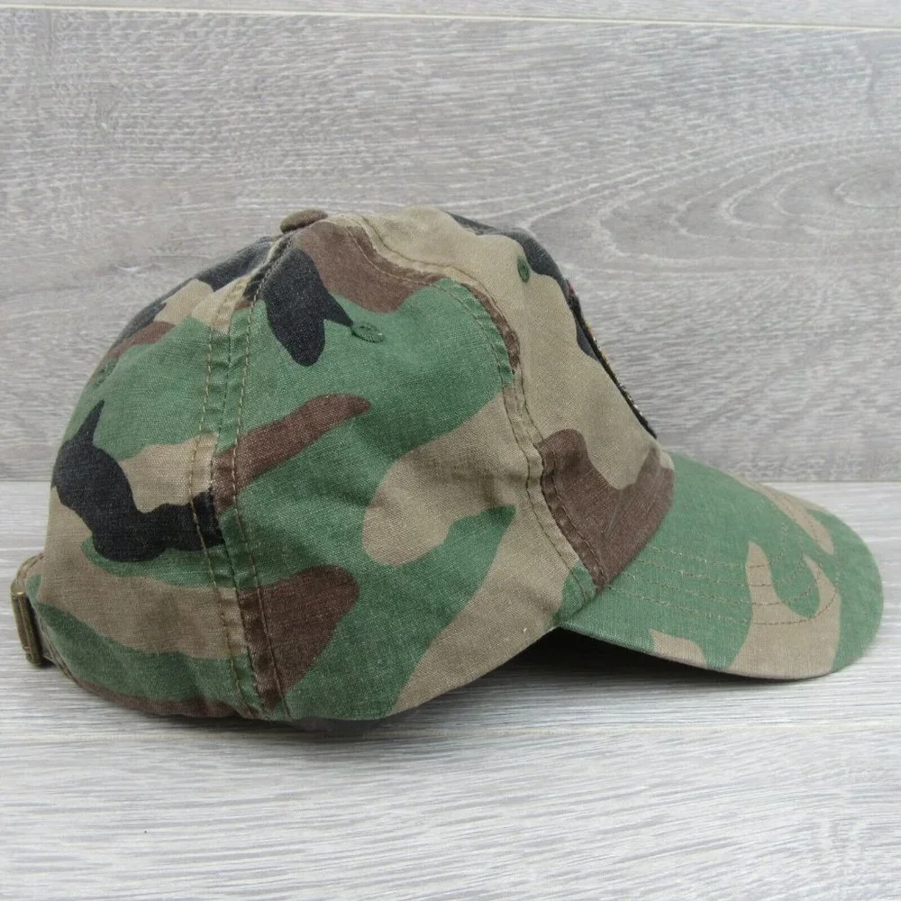Polo Ralph Lauren Camo Tiger Patch Baseball Hat Cap Adjustable Fit NEW - Picture 5 of 15
